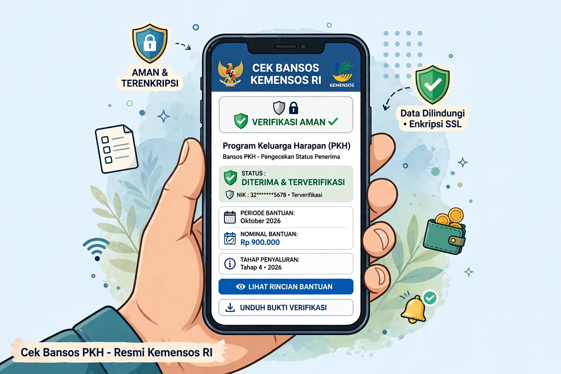 Cek Bansos PKH Melalui Link Resmi cekbansos.kemensos.go.id 