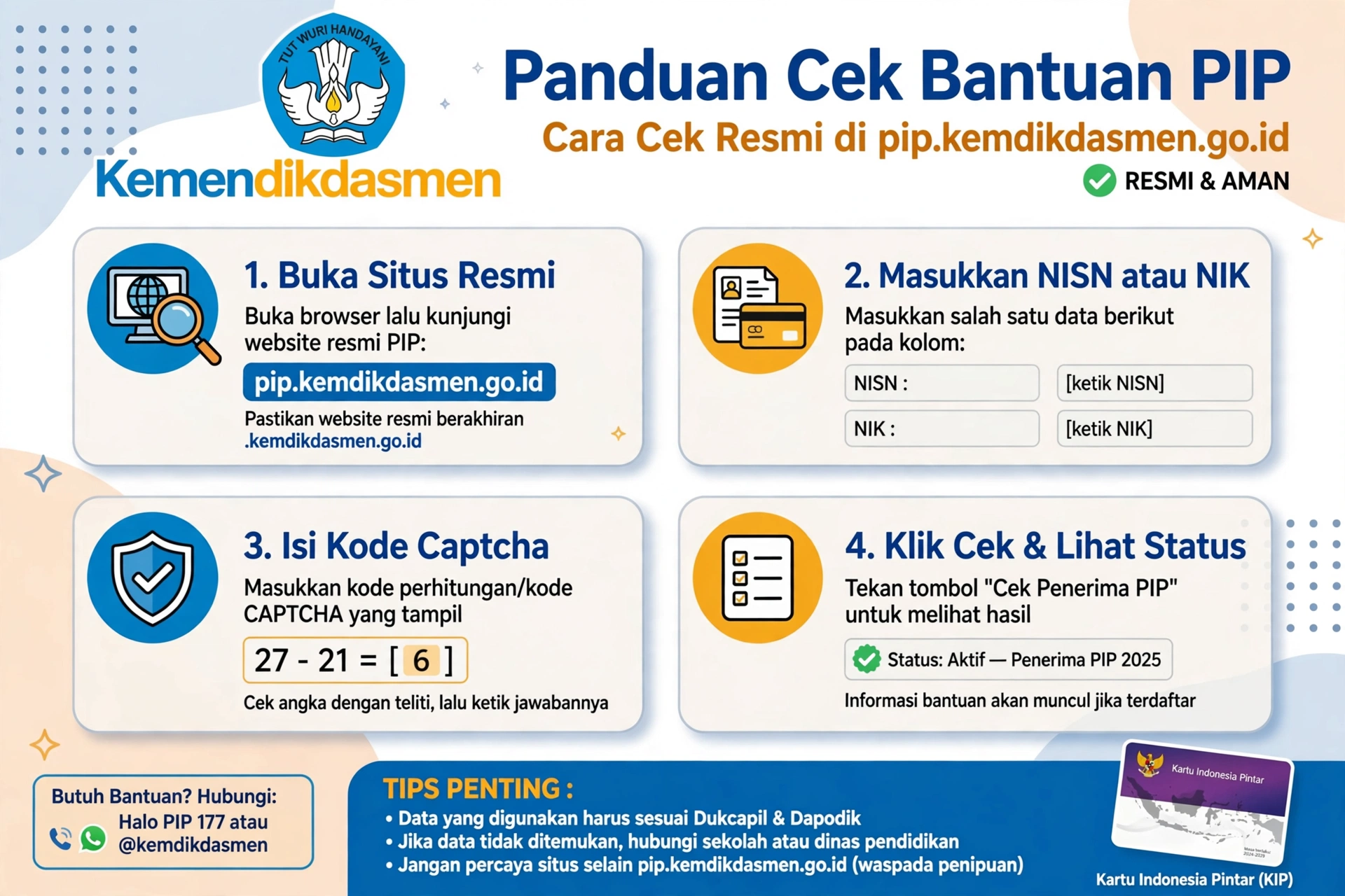 Panduan Cek Bantuan PIP Siswa Lewat Kemendikdasmen Oktober 2026